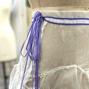 Marchen Silk Tulle Midi Skirt